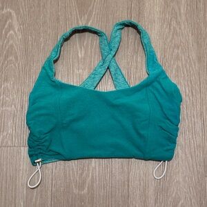 Bombshell Sportswear Toggle Sports Bra in Ombre Teal